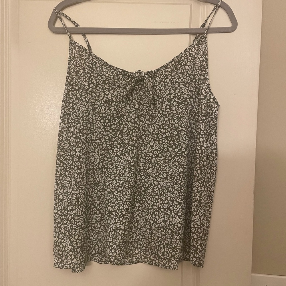 Loft Green Floral Blouse